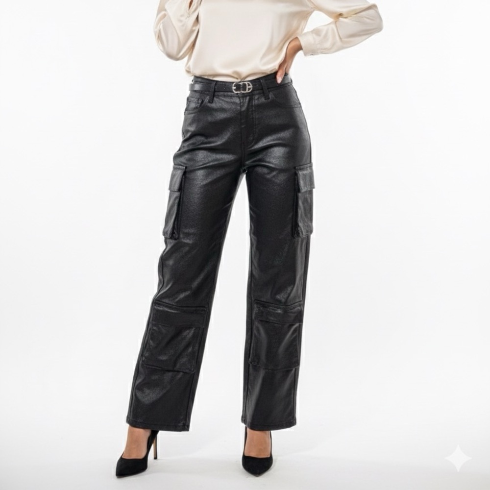 LEGEND Cargo Pants faux leather Y2K